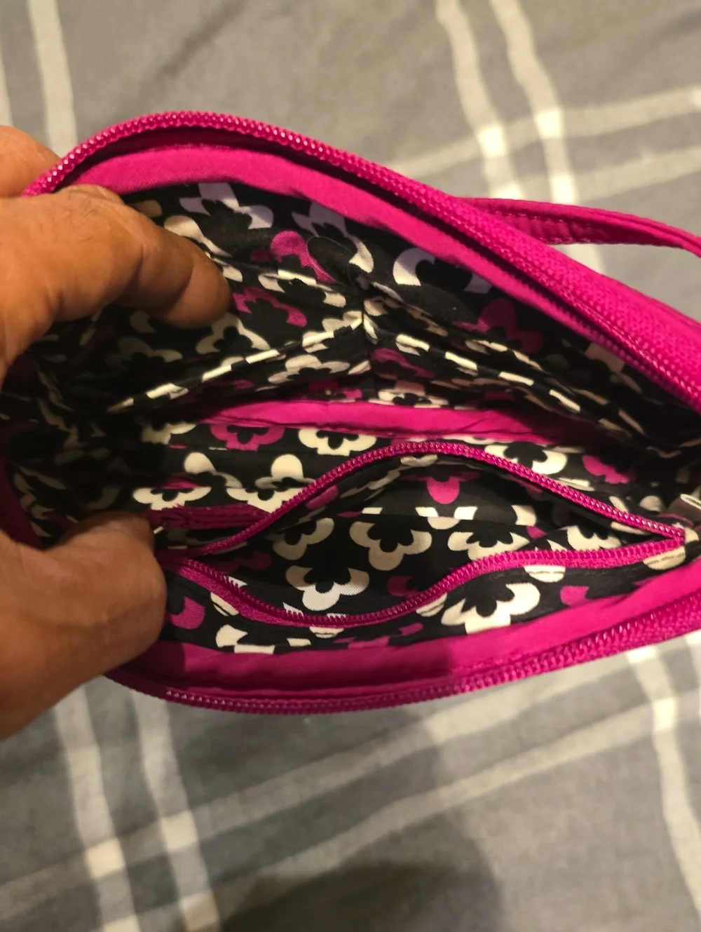 Vera Bradley Fuchsia Quilted Wristlet